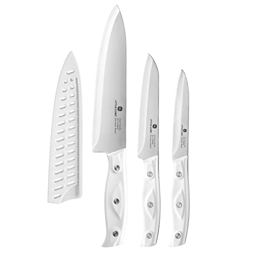 Chef Knife, Ultra Sharp Kitchen Knife, High Carbon Stainless Steel Chef knife set, 3-pc, 8 inch Chefs knife, 4.5 inch Utility Knife, 4 inch Paring Knife - Image 7