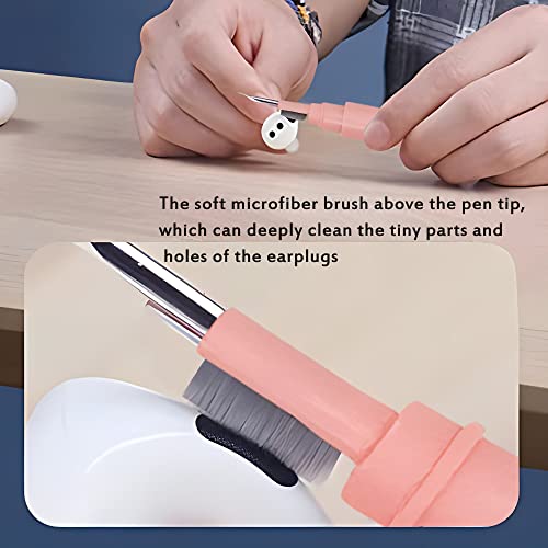 Bluetooth Earbuds Cleaning Pen, Multifunction Airpod Cleaner Kit with Soft Brush for Wireless Earphones Bluetooth Headphones Charging Box Accessories, Computer, Camera and Mobile Phone (Pink) - Image 7