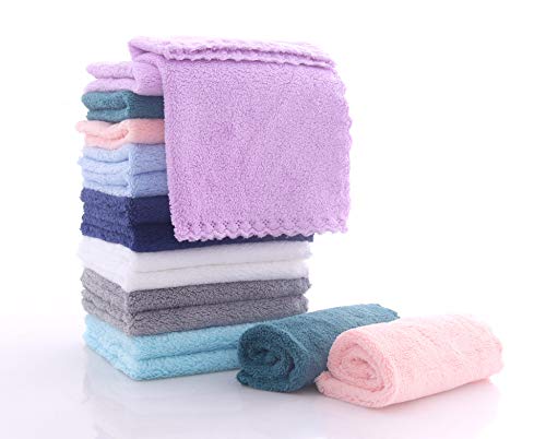 16 Pack Baby Washcloths - Luxury Multicolor Coral Fleece - Extra Absorbent and Soft Wash Clothes for Newborns, Infants and Toddlers - Suitable for Sensitive Skin and New Born - Baby Shower - Image 6