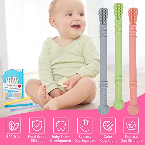 Meartchy 6 Pack Hollow Teether Tubes, Teething Toys for Baby Infants 0-6 Months , Silicone Chew Straw Toy for Babies 6-12 Months - Image 2