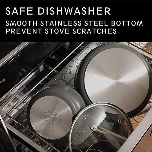 MSMK 2.5 Quart Saucepan with lid, Stay-Cool Handle, Burnt also Nonstick, Scratch-resistant, Induction Cooking Pot - Image 2