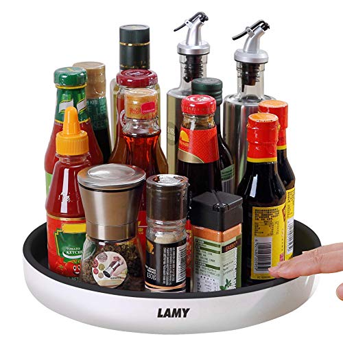 LAMY Lazy Susan Organizer Kitchen Gadgets, 10 Inch Small Lazy Susan Turntable, Spice Rack Organizer for Cabinet Kitchen Organization and Storage - Image 2
