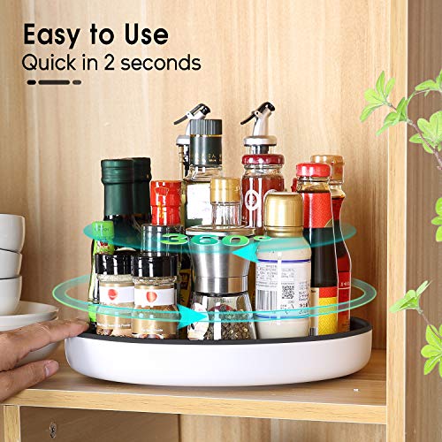 LAMY Lazy Susan Organizer Kitchen Gadgets, 10 Inch Small Lazy Susan Turntable, Spice Rack Organizer for Cabinet Kitchen Organization and Storage - Image 8